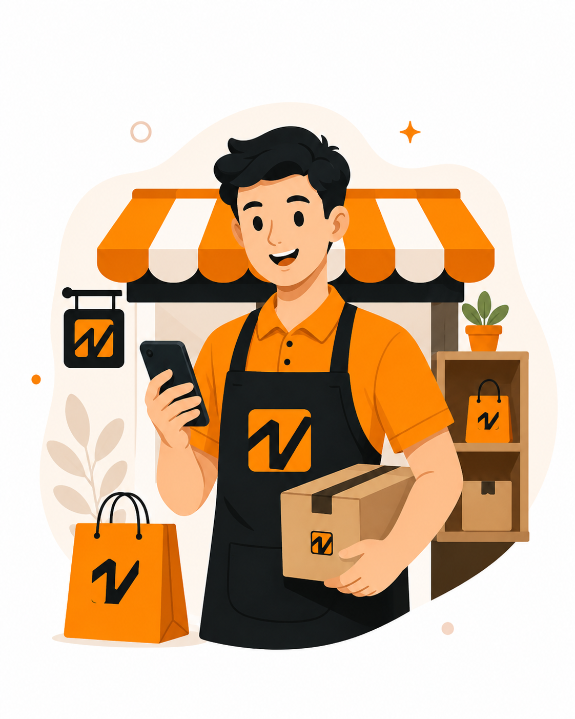 Vicsmall vendor managing their store